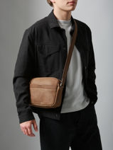 Sac Bandoulire Etrier Marron spider ESPI710M-vue-porte